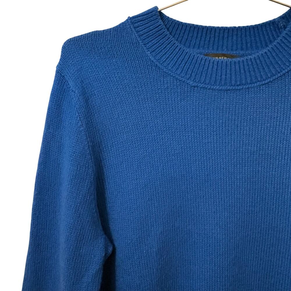Banana Republic Women's Bright Royal Blue Wide Crew Neck Sweater L - Picture 3 of 6